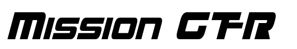 Mission GT-R font preview